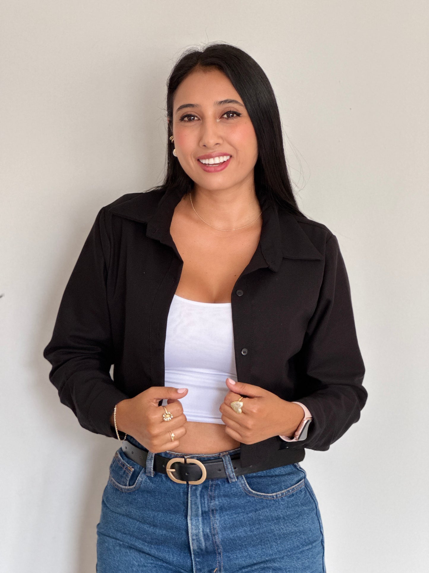 CAMISERA LINO CORTA MANGA LARGA