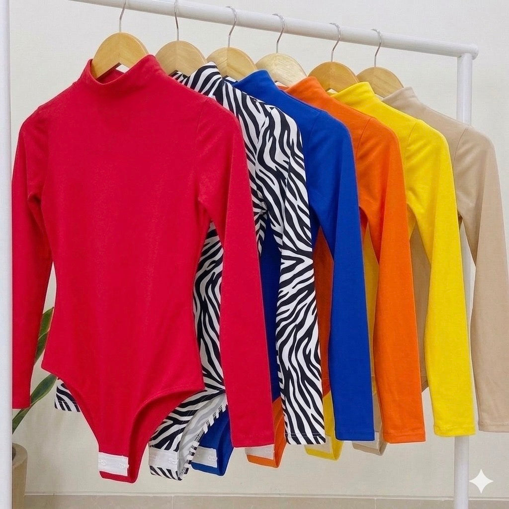 Body cuello alto manga larga