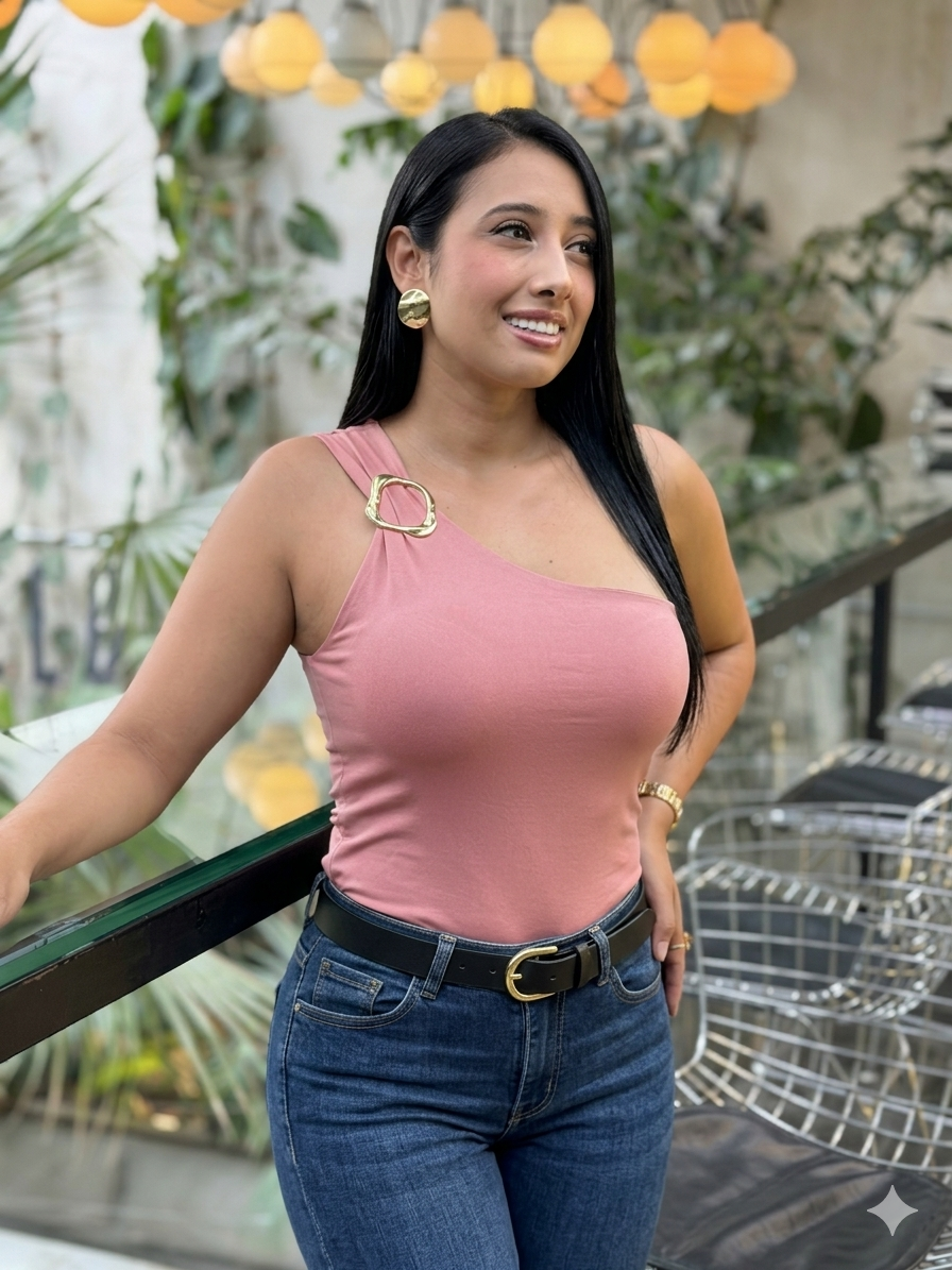 Body medio beso con herraje