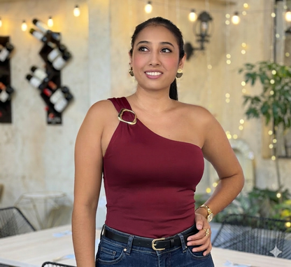 Body medio beso con herraje