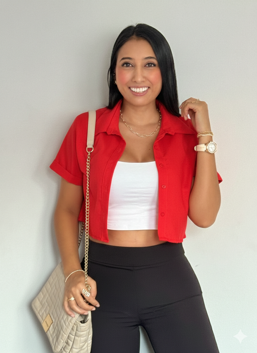 CAMISERA LINO CORTA MANGA CORTA