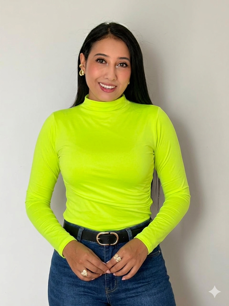 Body cuello alto manga larga